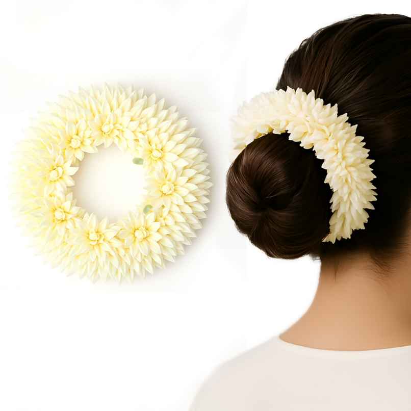 Gleva Reusable Mogra Artificial Gajra for Hair Buns & Braids Gleva Reusable Mogra Artificial Gajra for Hair Buns & Braids