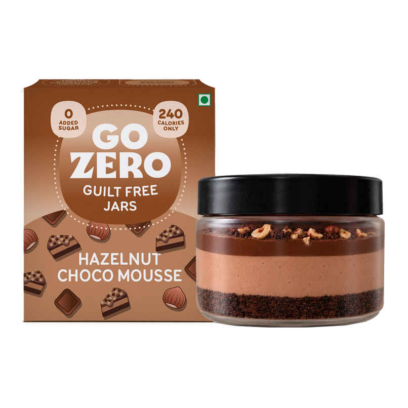 Go Zero Hazelnut Chocolate Mousse Guilt Free Dessert Jar