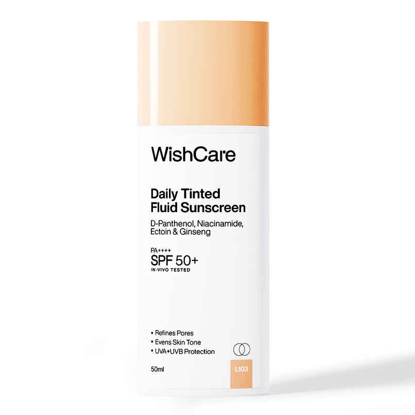 WishCare Daily Tinted Fluid Sunscreen SPF50PA++++ | L103 | All Skin Type | InVivo Tested