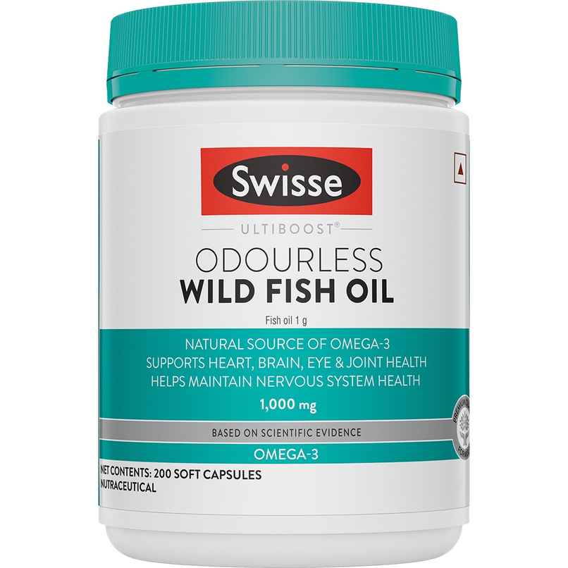 Swisse Ultiboost Fish Oil With 1000Mg Omega 3, 200 Capsules