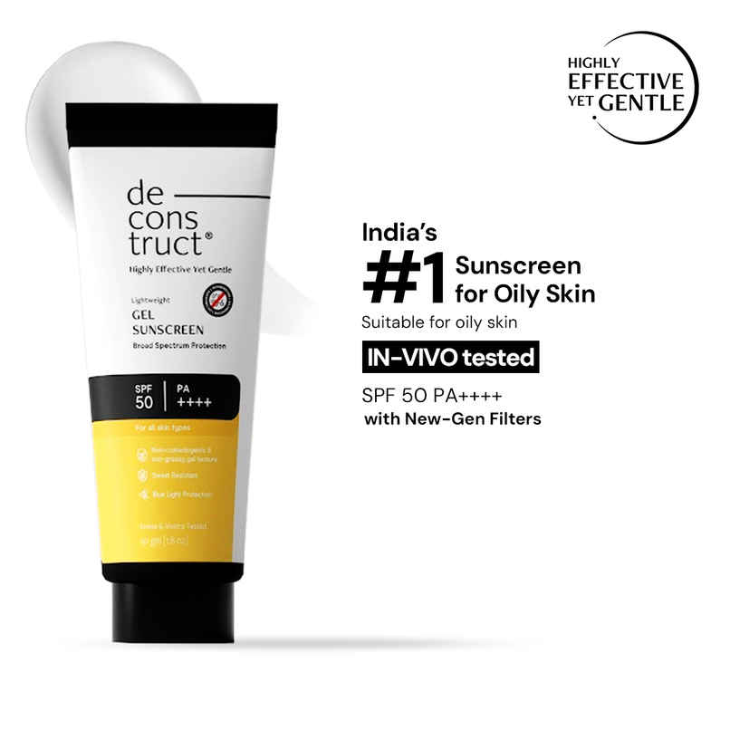 Deconstruct Gel Sunscreen SPF 50 PA ++++ | In-Vivo Tested | Lightweight