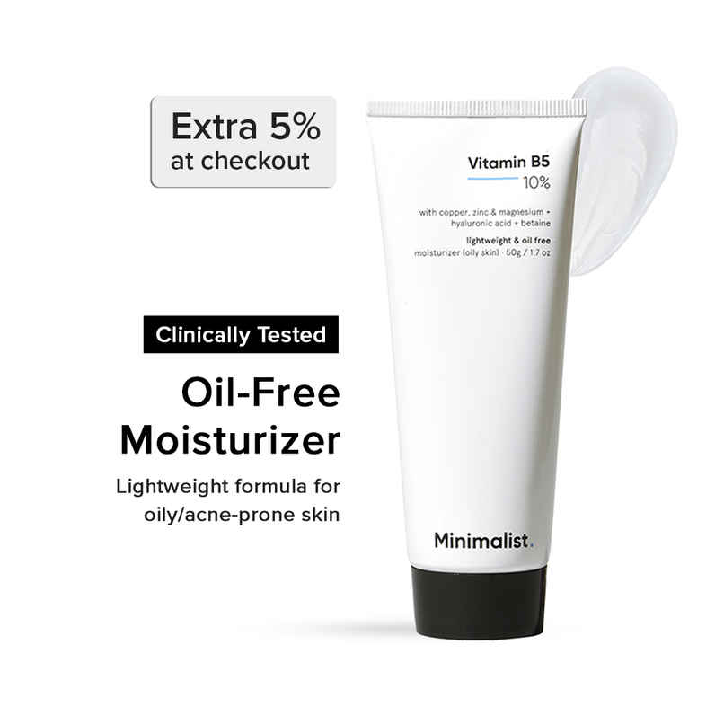 Minimalist Gel-based Moisturizer with 10% Vitamin B5 for Oily & Acne-Prone Skin