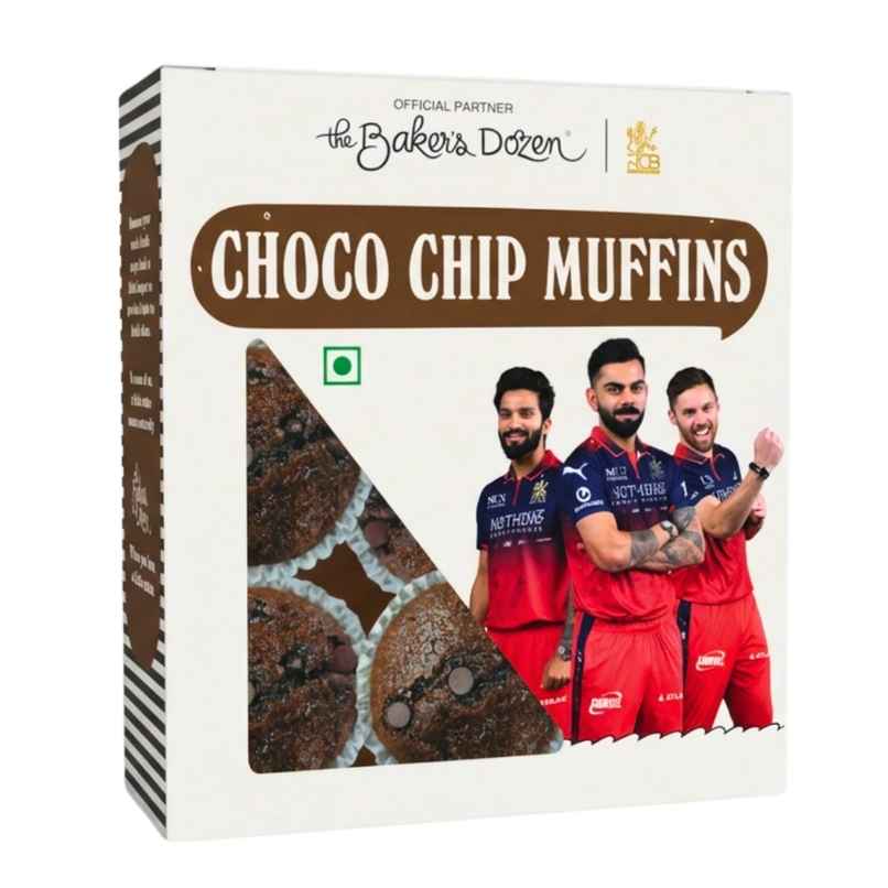 The Baker's Dozen Chocochip Muffin | Veg/Eggless Cake | Chocolate Cake | Cup Cake | Choco Muffin