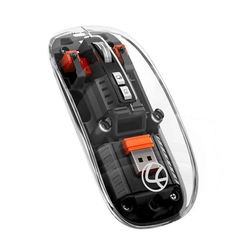 Lapcare Trendy Plus Wireless Mouse | 2.4G & Dual Bluetooth | Desktop Lock Key | Black