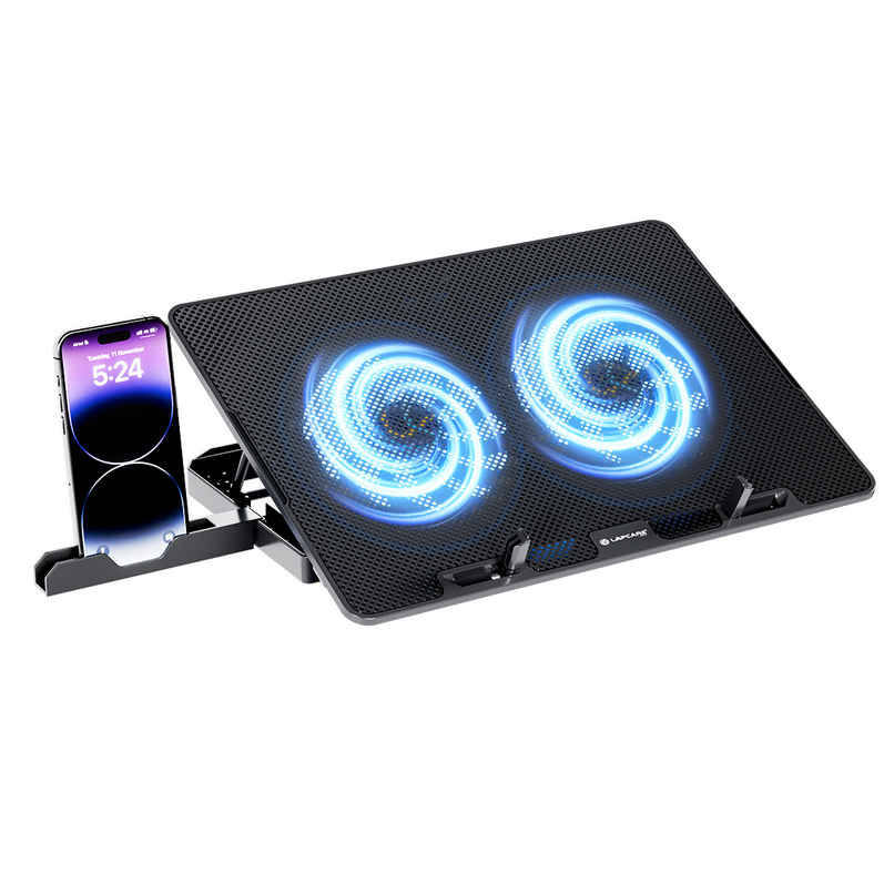 Lapcare Chillmate Cooling Pad, 2 USB Port, Dual Fan | upto 15.6 inch Laptop