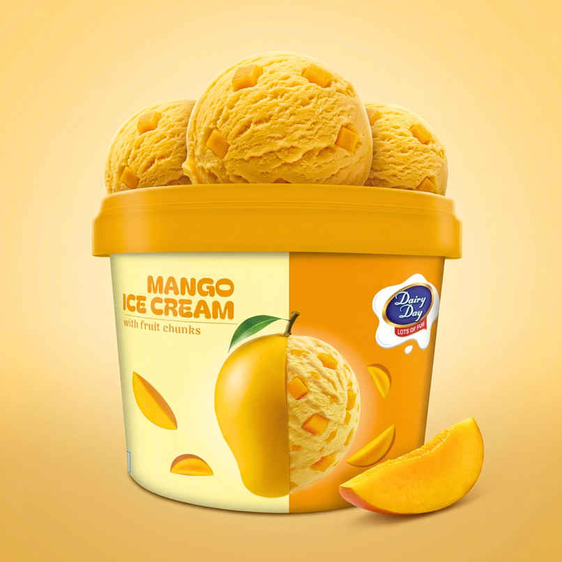 Dairy Day Mango Fruit Chunks Ice Cream Tub Dairy Day Mango Fruit Chunks Ice Cream Tub