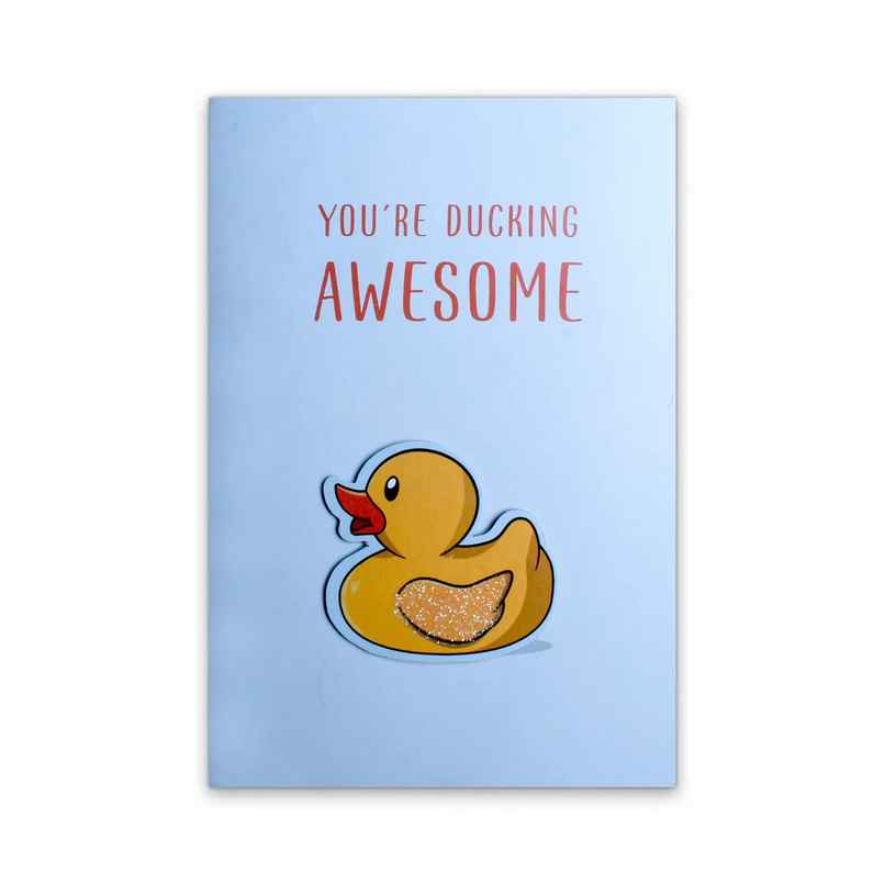 Itsy Bitsy Greeting Card & Envelope Ducking Awesome 4 x 6 Inch 2 Pc Pb Lb