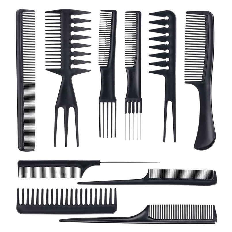 Multibrite Professional Salon Styling Hair Comb Set | Black