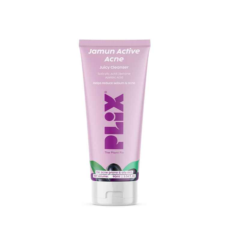 Plix The Plant Fix Jamun Salicylic Acid Cleanser Gel For Active Acne | For Oily - Acne Prone Skin