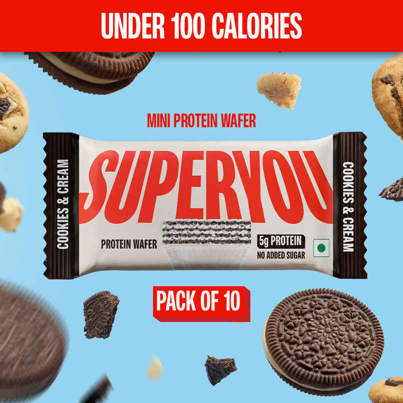 SuperYou Mini Cookies & Cream Protein Wafer Bar SuperYou Mini Cookies & Cream Protein Wafer Bar