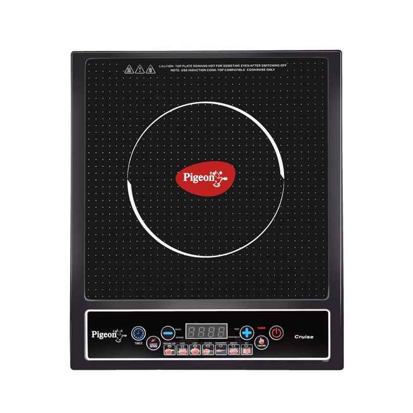 Pigeon Cruise 1800 W Induction Cooktop - (1800 W, 230 V, 50Hz )  Soft Push Button - Black