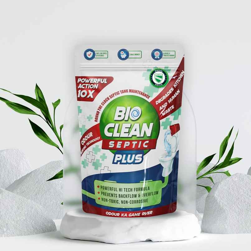 Bioclean Septic Plus 10X Powerful Odour Removal Formula Degrades Food and Human Waste