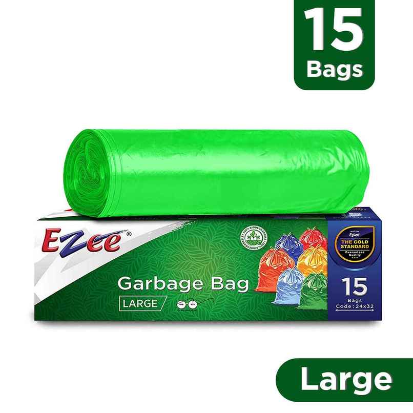 Ezee Biodegradable Flat Garbage Bags - Large - 24 x 32 Inch Ezee Biodegradable Flat Garbage Bags - Large - 24 x 32 Inch