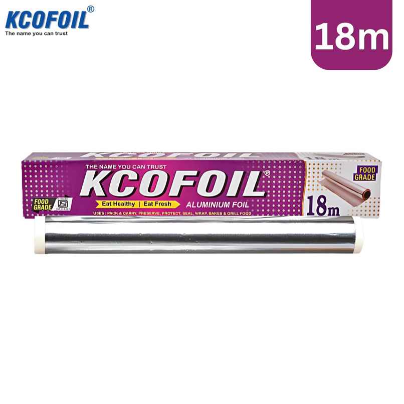 Kcofoil 18 m Aluminium Foil for Food Wrapping Kcofoil 18 m Aluminium Foil for Food Wrapping