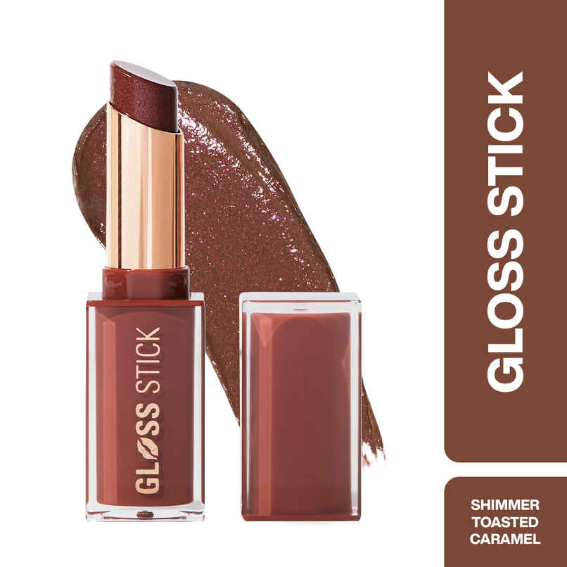 Makeup Revolution Pout Lip Gloss Lipstick | Shimmer Toasted Caramel