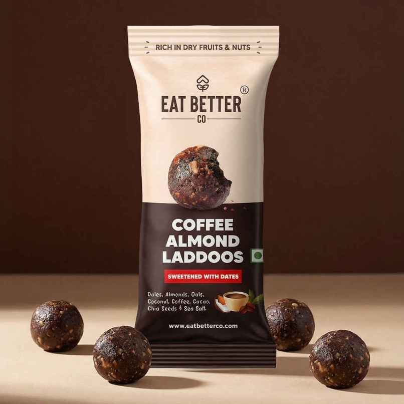 Eat Better Co Coffee & Almond Laddoos High Protein, Truly Natural Eat Better Co Coffee & Almond Laddoos High Protein, Truly Natural