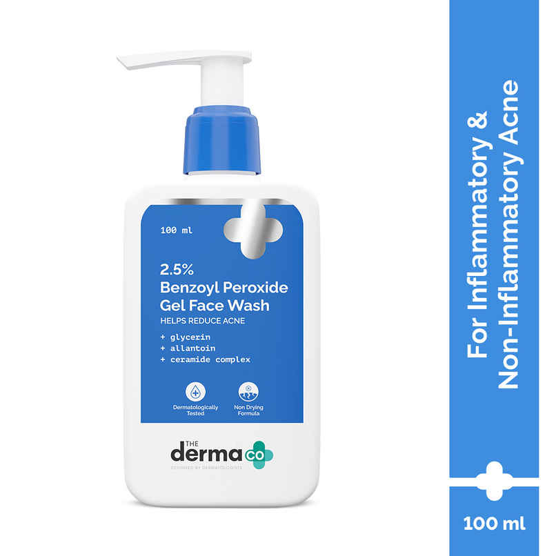 The Derma Co. 2.5% Benzoyl Peroxide Gel Face Wash The Derma Co. 2.5% Benzoyl Peroxide Gel Face Wash