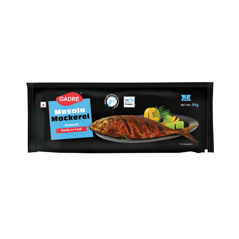Gadre Masala Mackerel | Konkan Style | Frozen Marinated Whole Fish | Ready To Cook Seafood