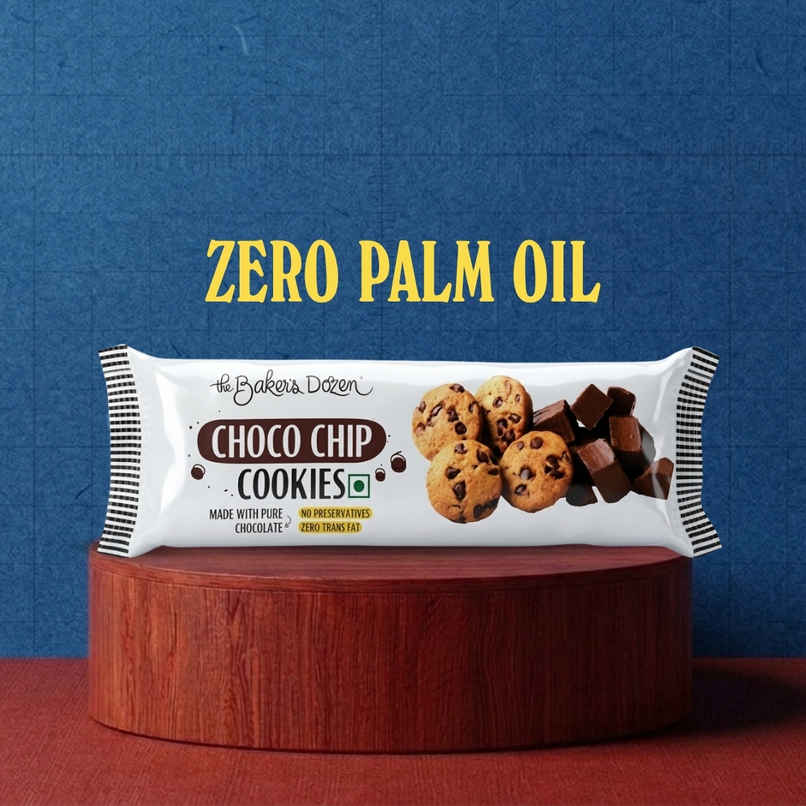 The Baker's Dozen Chocochip Cookies | Source of Protein & Fibre | Made with Dark Choco Chips The Baker's Dozen Chocochip Cookies | Source of Protein & Fibre | Made with Dark Choco Chips