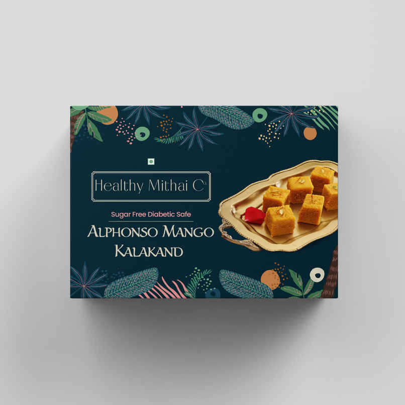 Healthy Mithai Co Sugar Free Mango Kalakand Healthy Mithai Co Sugar Free Mango Kalakand