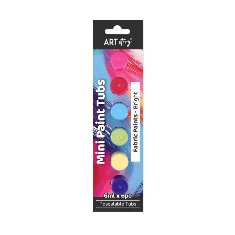 Itsy Bitsy Mini Paint Tubs Fabric Paint Bright 6 ml x 6 shades LB