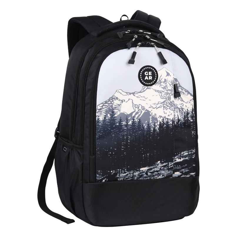 Gear Unisex Polyester 39 L Backpack | Black and Grey