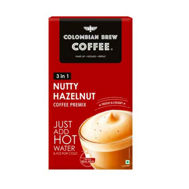 Colombian Brew Hazelnut Coffee premix | 4 Sachets