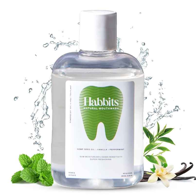 Habbits Natural Hemp-Vanilla Mint Mouthwash