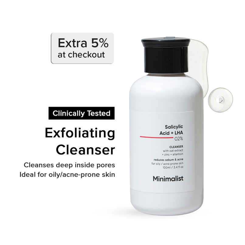 Minimalist Anti-Acne 02% Salicylic Acid + LHA Face Cleanser Face Wash