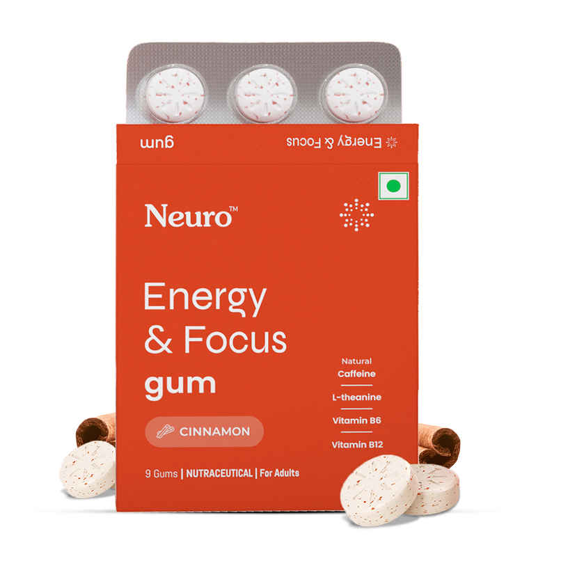 Neuro Energy and Focus Gums Blister Cinnamon