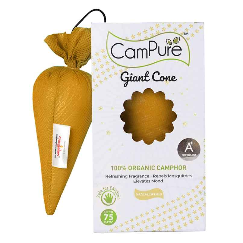 Campure Sandalwood Giant Camphor Cone Air, Car, Room Freshener Campure Sandalwood Giant Camphor Cone Air, Car, Room Freshener