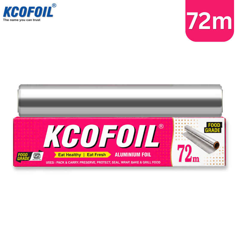 Kcofoil 72 m Aluminium Foil for Food Wrapping Kcofoil 72 m Aluminium Foil for Food Wrapping