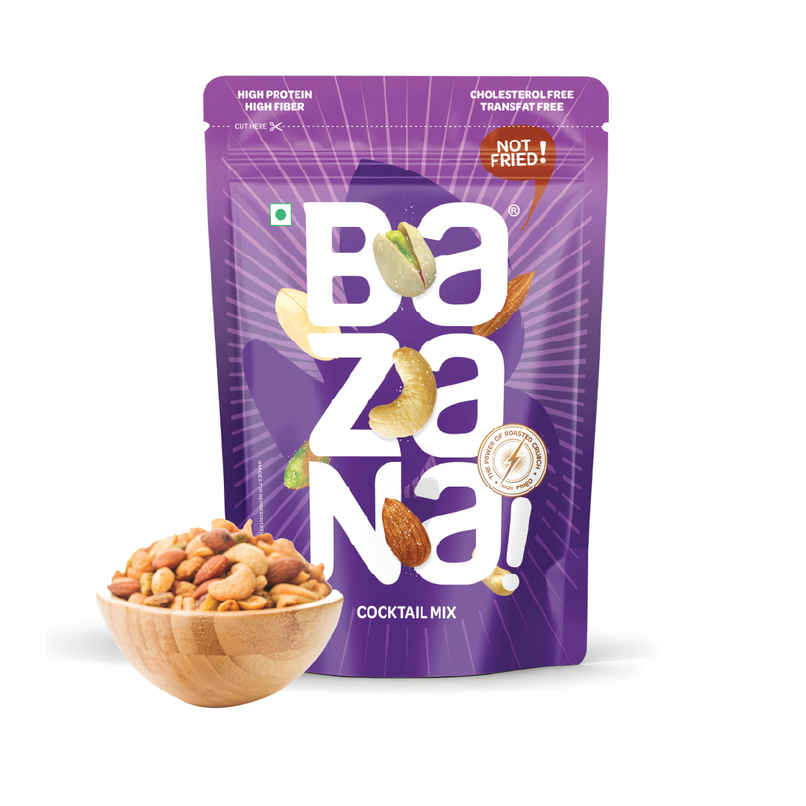 Bazana Cocktail Mix - Crunchy, Salted & Oil-Free Bazana Cocktail Mix - Crunchy, Salted & Oil-Free