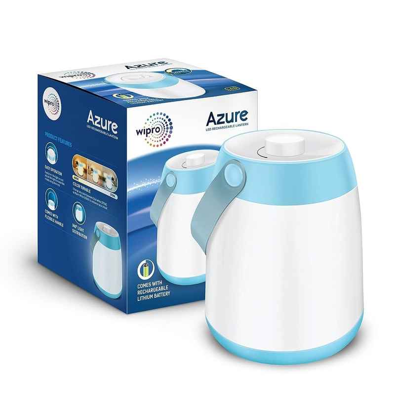 Wipro Azure LED Rechargeable Lantern with 360 Degree Light Distribution, Wipro Azure LED Rechargeable Lantern with 360 Degree Light Distribution,