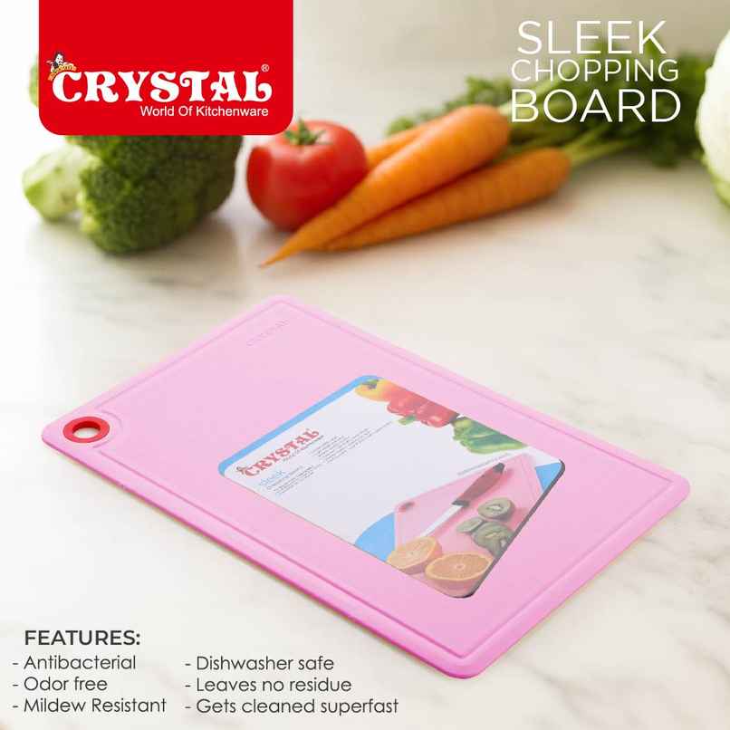 Crystal Plastic Chopping Board, Multicolour