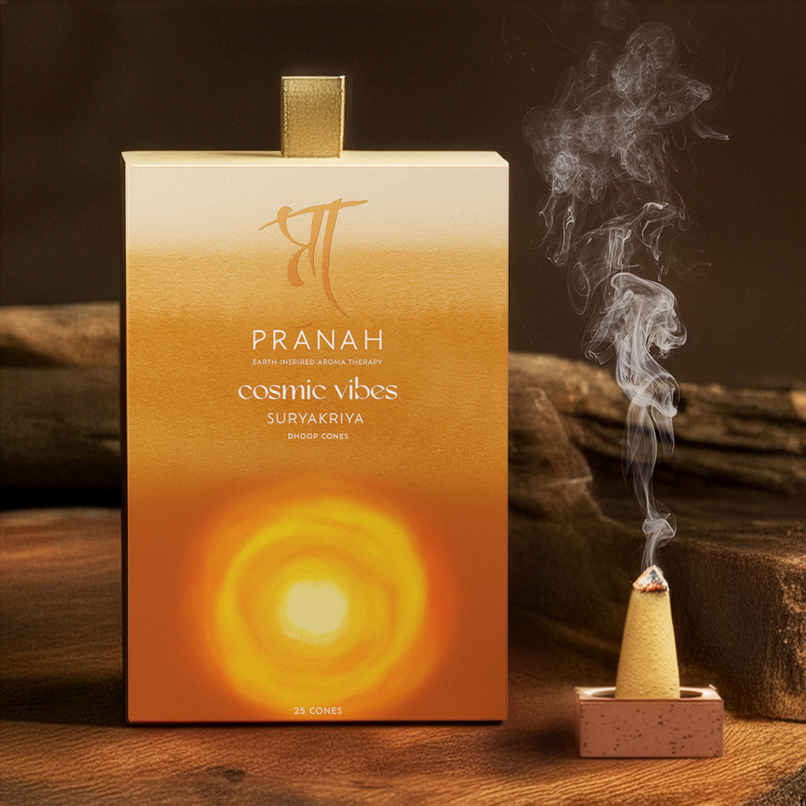 Pranah Cosmic Vibes | Suryakriya | Incense Cones | 25 Cones