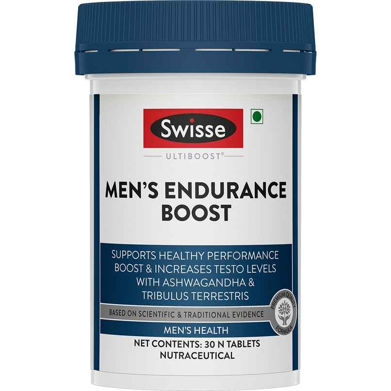 Swisse Men Endurance Boost With 150Mg , 80Mg Terrestris & Taurine For Performance - (30 Tablets)