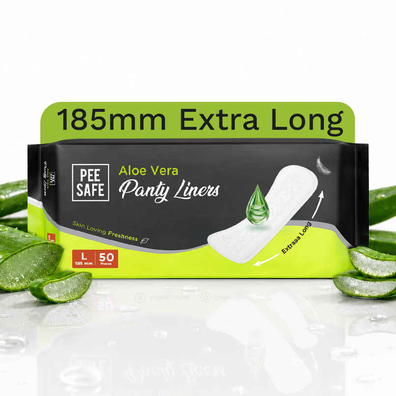 Pee Safe Aloe Vera Panty Liner | Large | 50N Pee Safe Aloe Vera Panty Liner | Large | 50N