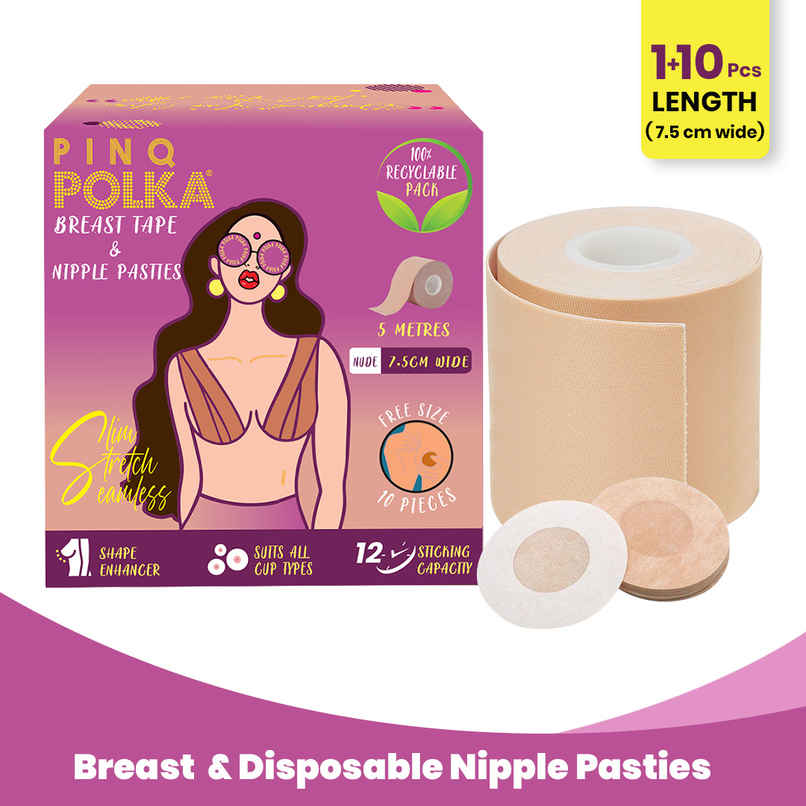 Pinq Polka Breast Lift Tape 7.5 Cm Wide - Nude