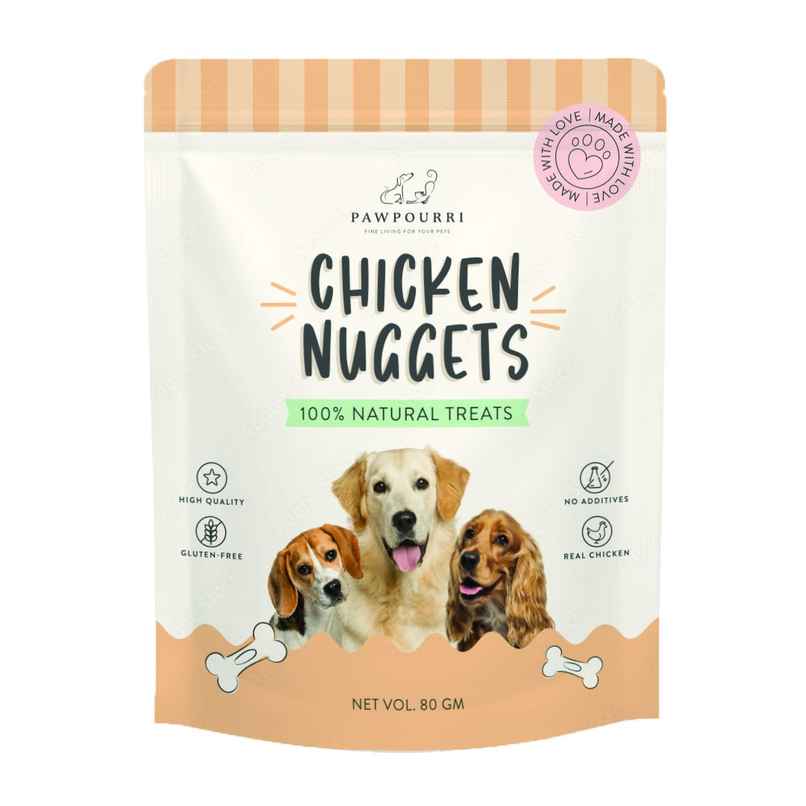 Pawpourri Natural Dog Treats - Chicken Nuggets