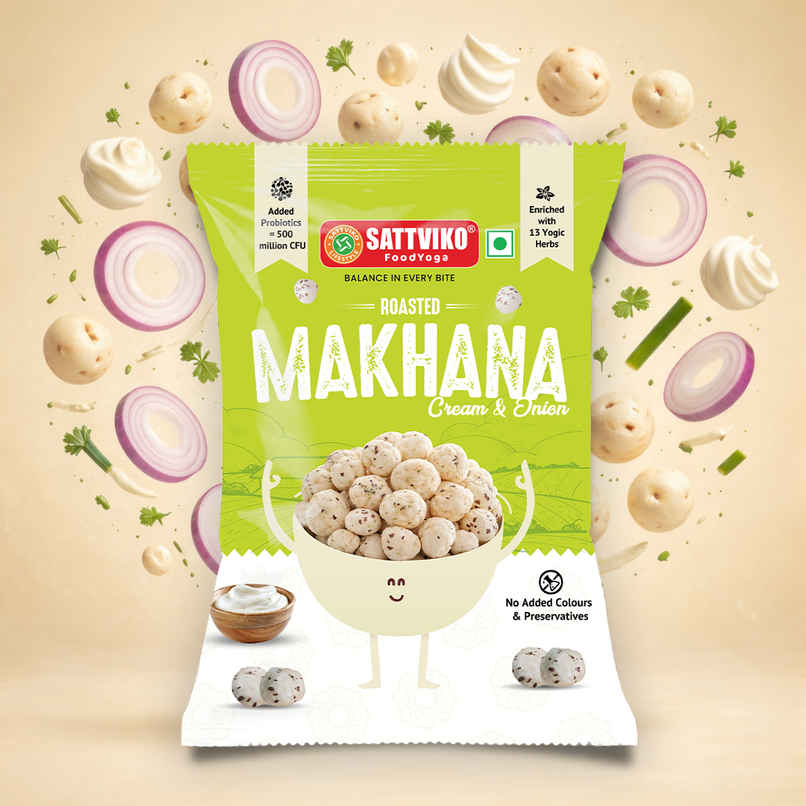 Sattviko Cream & Onion Roasted Makhana