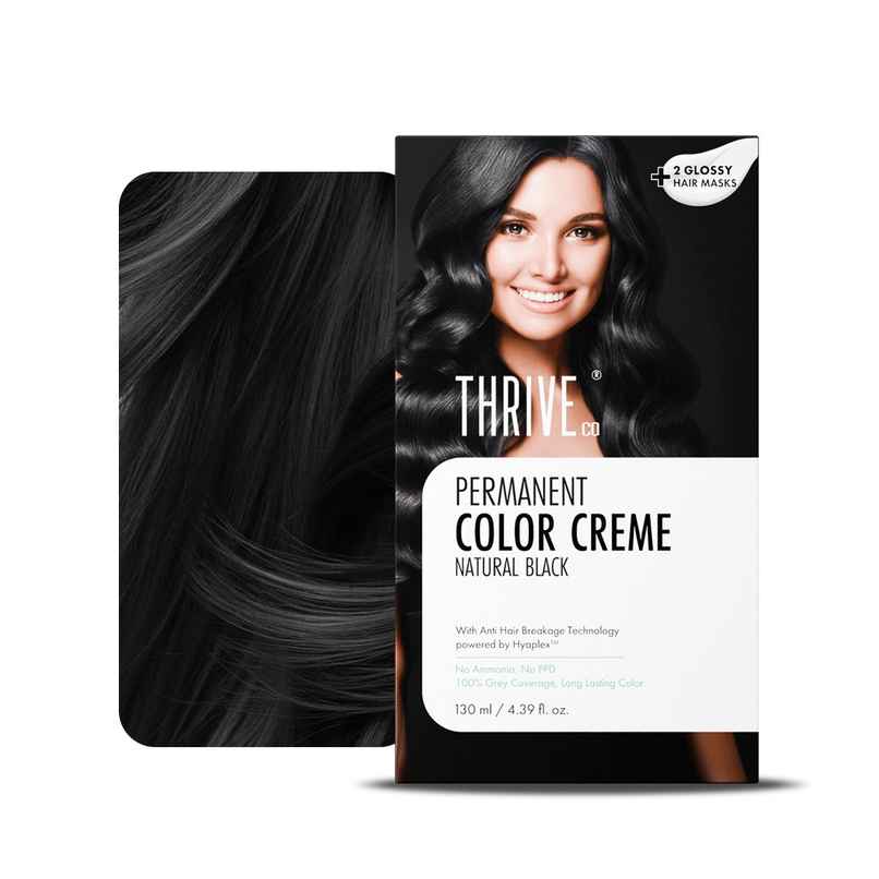 ThriveCo Permanent Color Creme | No Ammonia | No Ppd | Natural Black ThriveCo Permanent Color Creme | No Ammonia | No Ppd | Natural Black