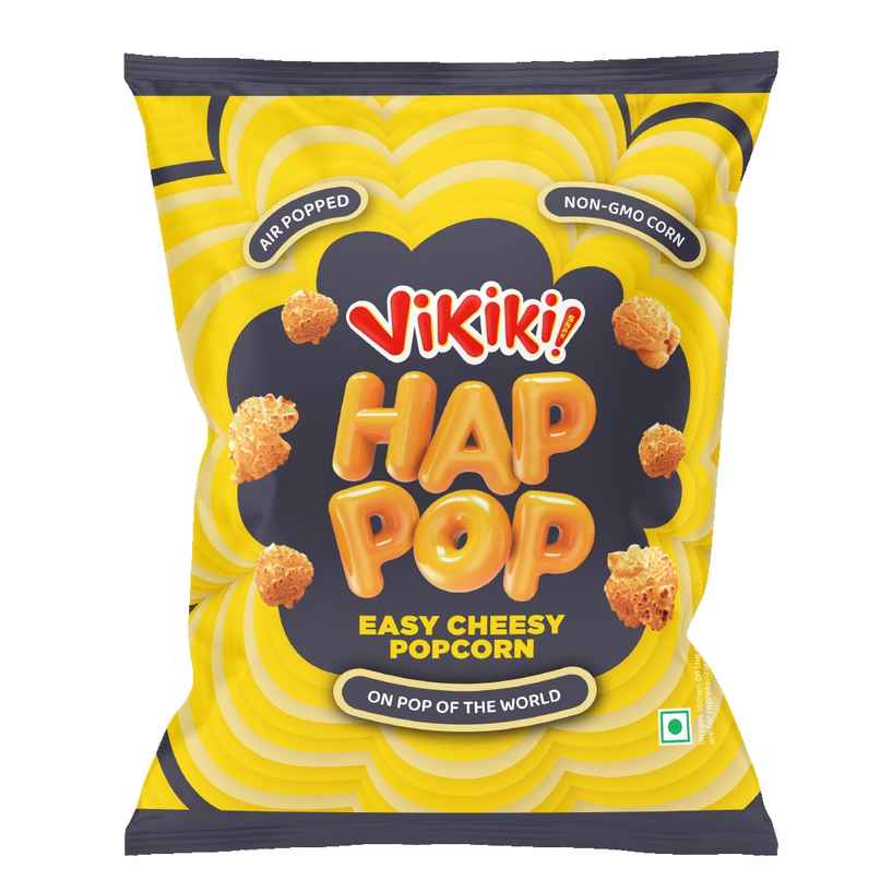 Vikiki Snak HapPop Ready to eat Popcorn Easy Cheesy