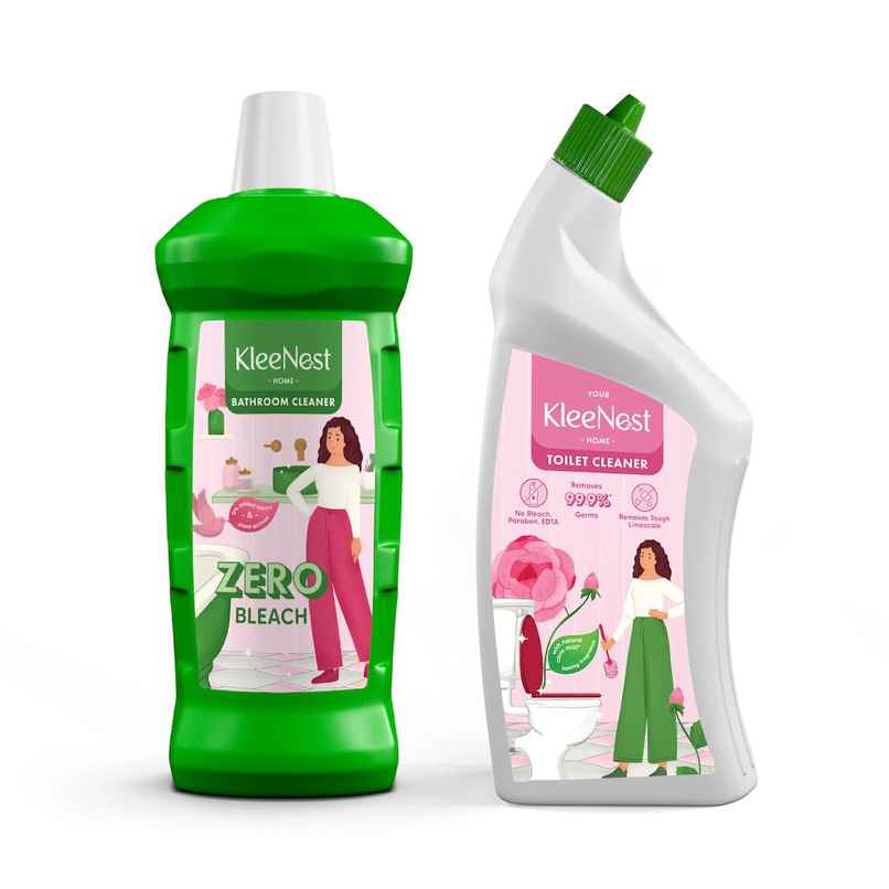 Kleenest Rose Fragrance Plant-Based Bathroom Cleaner and Toilet Cleaner
