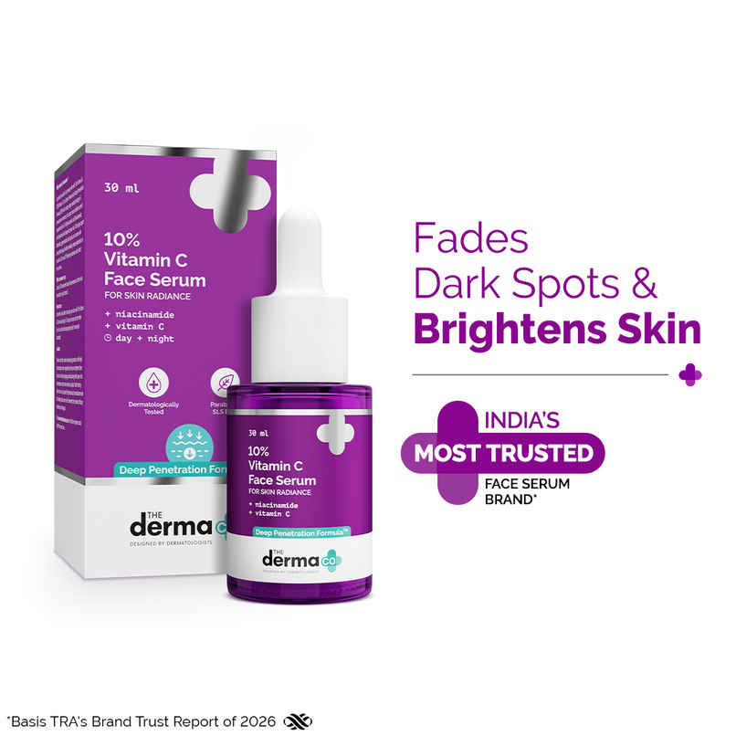 The Derma Co 10% Vitamin C Face Serum Reduces Pigmentation & Glowing Skin For All Skin Types