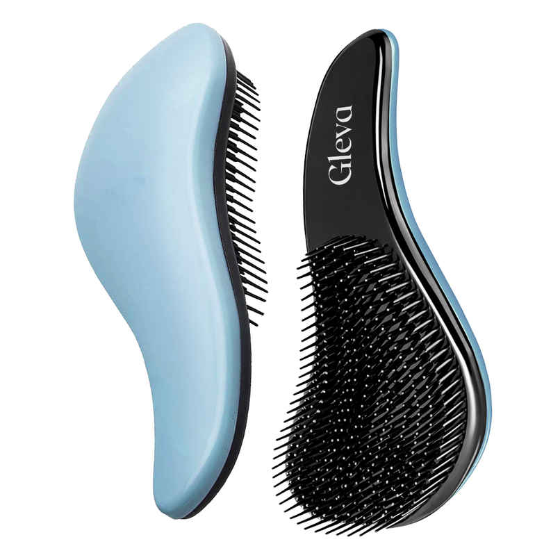 Gleva Detangler Hair Brush for Curly Wavy & Straight Hair Flexible Bristles For Unisex Gleva Detangler Hair Brush for Curly Wavy & Straight Hair Flexible Bristles For Unisex
