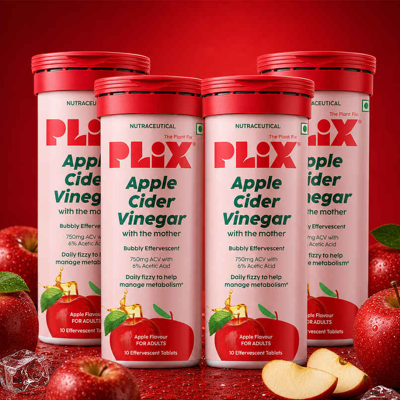 Plix The Plant Fix Apple Cider Vinegar Effervescent Tablets | Apple Burst Plix The Plant Fix Apple Cider Vinegar Effervescent Tablets | Apple Burst