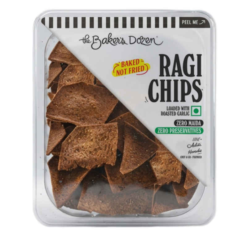 The Baker's Dozen Ragi Chips Zero Maida, High Protein The Baker's Dozen Ragi Chips Zero Maida, High Protein