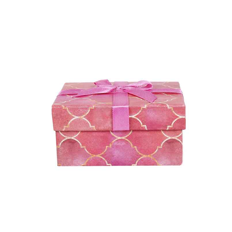 Itsy Bitsy Gift Box With Bow Moroccan Trellis Rosy Shimmer L10.5 x W8 x D5.4cm Itsy Bitsy Gift Box With Bow Moroccan Trellis Rosy Shimmer L10.5 x W8 x D5.4cm