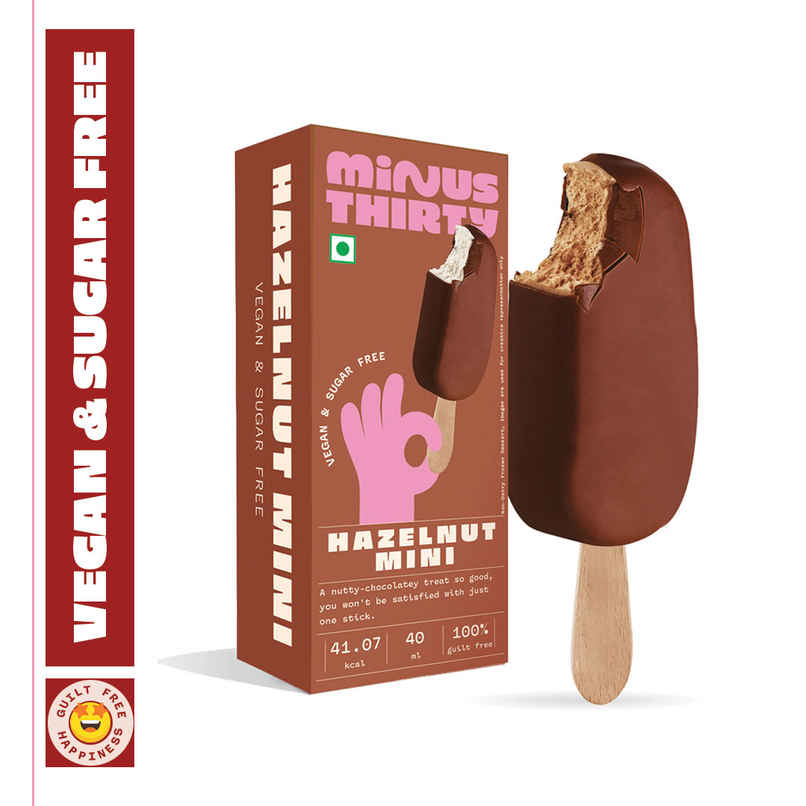 Minus Thirty Hazelnut Mini Ice Cream Stick | Vegan & Sugar Free Minus Thirty Hazelnut Mini Ice Cream Stick | Vegan & Sugar Free